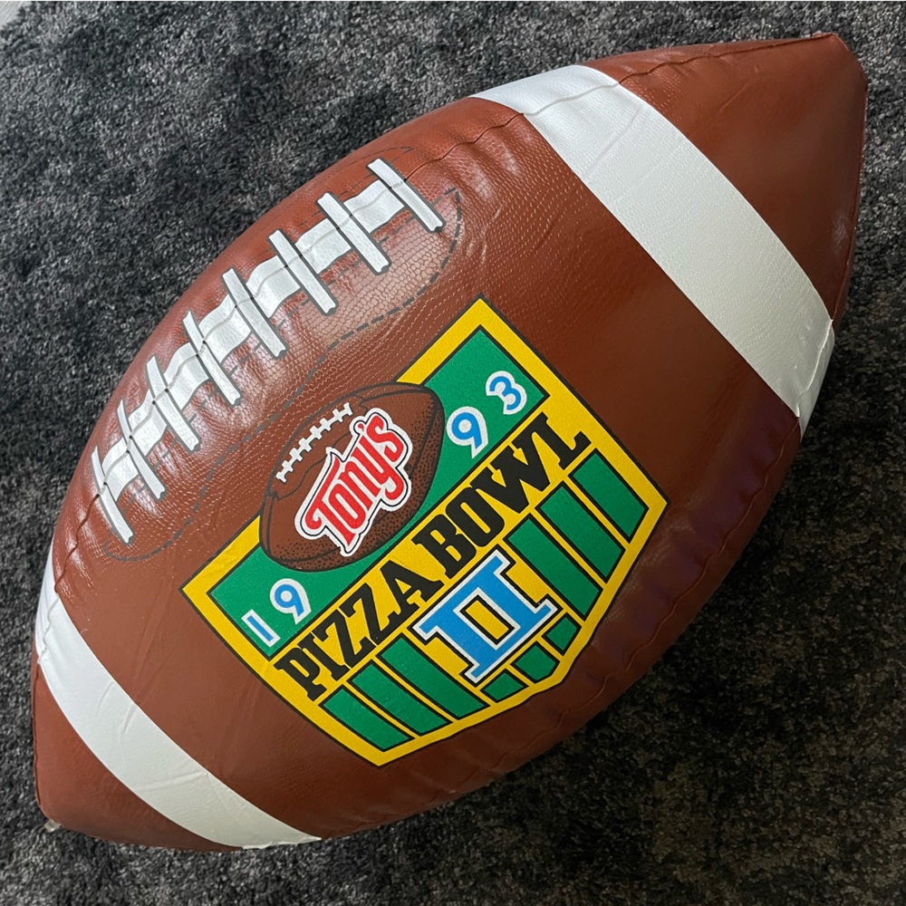 Vintage 90’s Inflatable Football Tony's Pizza Promo Advertisement 34" Man Cave